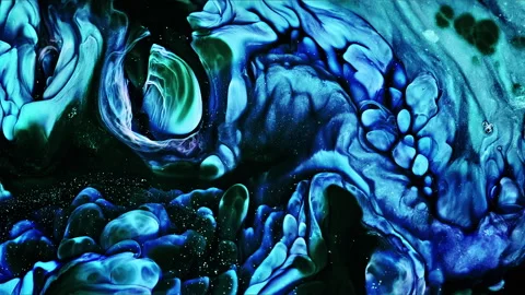 Abstract Ink Paint Diffusion Paradox Illusion Shapes Video stock 308851287