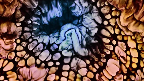 Abstract Ink Paint Diffusion Paradox Illusion Shapes Stock Footage 309007370