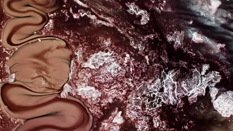 Abstract Ink Paint Diffusion Paradox Illusion Shapes Video stock 309062881