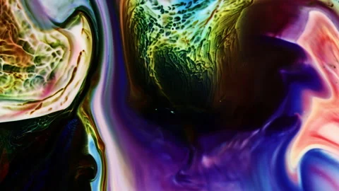 Abstract Ink Paint Diffusion Paradox Illusion Shapes Stock Footage 309074590