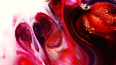 Abstract Ink Paint Explode on Milk Stock Footage 87219973