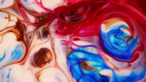 Abstract Ink Paint Explode on Milk Stock-Footage 87219983