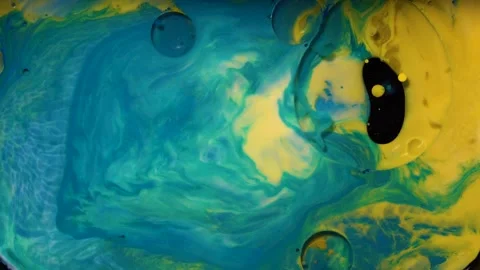 Abstract ink painting background, Mixture of acrylic paints, marble fluid art Stock Footage 274472937