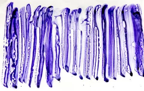 Abstract ink pattern on water repellent paper. Watercolor purple bubbles texture Stock Illustration