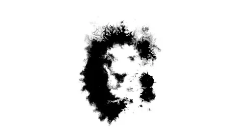 Abstract ink patterns flowing in calming sequence at night Stock Footage 320407619