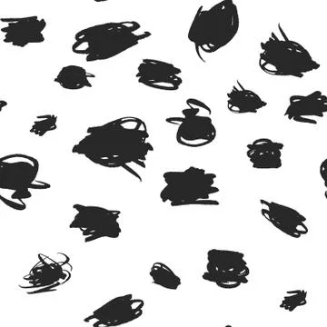 Abstract Ink Scribbles Pattern イラスト素材