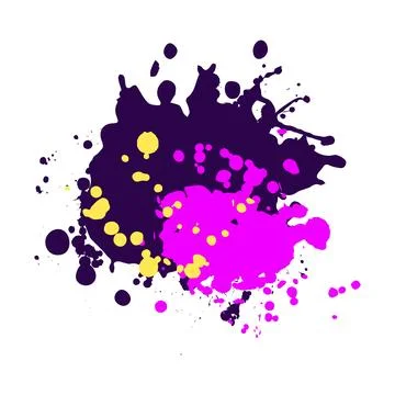 Abstract ink splash exploding vibrant creative purple and pink paint Stock-Illustration