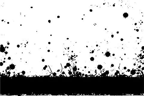 Abstract Ink Splatter Pattern: Seamless Design with Black and White Speckles and Stock Illustration