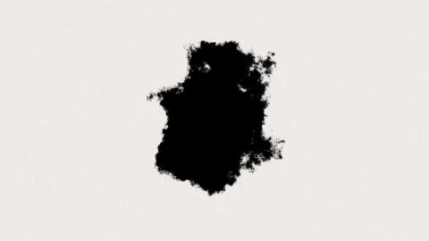Abstract ink splatter transition or reveal in black and white seamless loop Stock Illustration