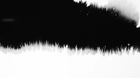 Abstract ink splatters, droplets spreading. Ink matte, splash transition reveals Stock Footage 155655829