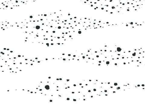 Abstract ink spots hand drawn illustration. Minimalistic hand drawn black white Stock Illustration