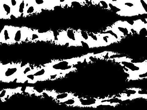 Abstract ink spots hand drawn illustration. Minimalistic hand drawn black white Stock Illustration