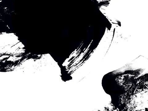 Abstract ink stroke for grunge design elements black paint Stock Illustration