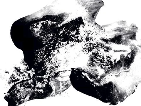 Abstract ink stroke for grunge design elements black paint Stock Illustration