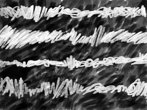 Abstract ink strokes texture hand drawn illustration. Minimalistic hand drawn Stock Illustration