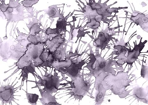 Abstract ink texture with pots, blots, splashes, drops in trendy colors. Stock Illustration