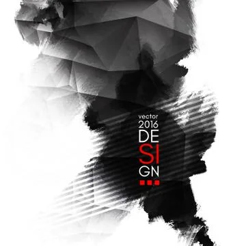 Abstract inkblot background. Stock Illustration