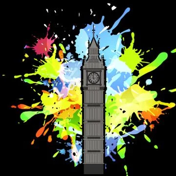 Abstract inkblot background Stock Illustration