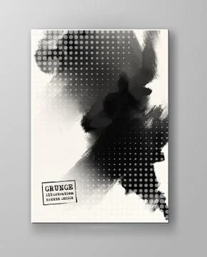Abstract inkblot background. Stock Illustration