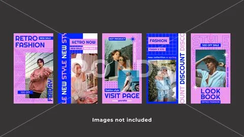 Abstract Instagram Stories PSD Template