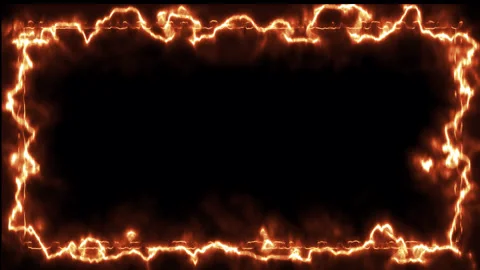 Abstract intense fire plasma glowing frame loop video Stock-Footage 343915133