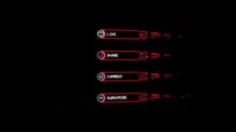 Abstract Interactive Holographic Social Media HUD Stack Seamless Loop Stock Footage 344090361
