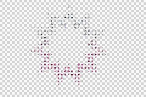 Abstract of interconnected D N A double helix strands in teal and magenta on Stock Illustration