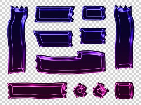 Abstract of interconnected glowing purple circuits on black background 库存插图