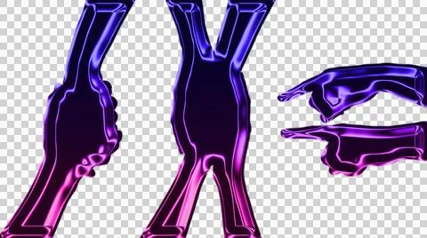 Abstract of interconnected glowing purple neural pathways on dark background Stock Illustration