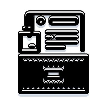 Abstract interface concept illustration with data display Illustrazione stock