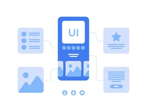 Abstract interface element for mobile smartphone application Stock Illustration