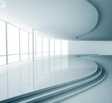 Abstract interior 3d render Stock Illustration