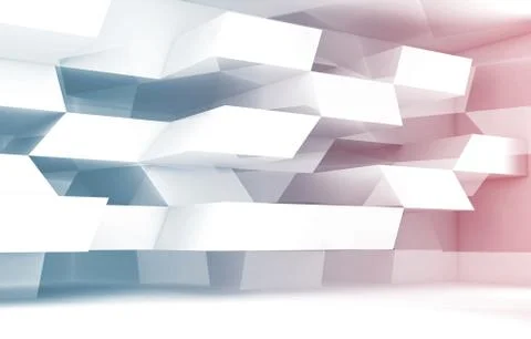 Abstract interior background, 3d pattern Illustrazione stock