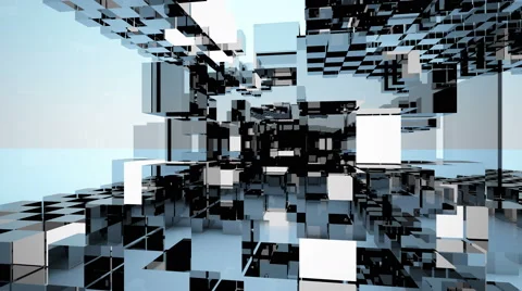 An abstract interior (box of different materials) 3D rendering Stockbeeldmateriaal 52380119