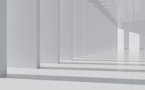 Abstract interior building, 3d rendering. Stock Illustration