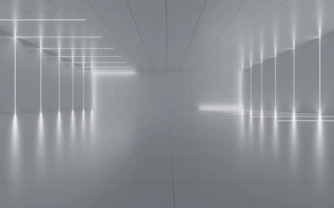 Abstract interior building, 3d rendering. Stock Illustration