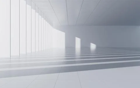 Abstract interior building, 3d rendering. Stock Illustration