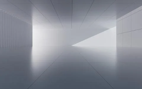 Abstract interior building, 3d rendering. Stock Illustration