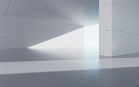 Abstract interior building, 3d rendering. Stock Illustration