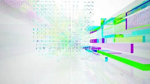 Abstract interior of colored glass blocks. Stock Footage 69841601