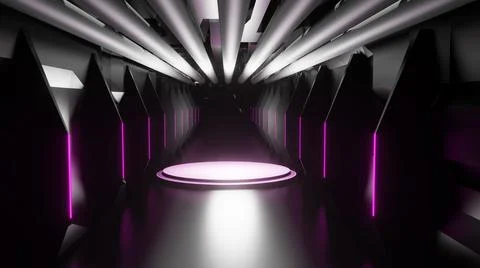 Abstract, interior design, tunnel, corridor Stock Illustration