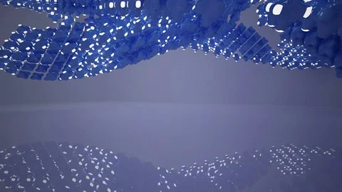 Abstract interior of the future in a minimalist style, consisting of structure v Stock Footage 83067848