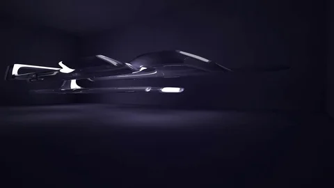 Abstract interior of the future in a minimalist style with violet sculpture. 動画素材 83751003