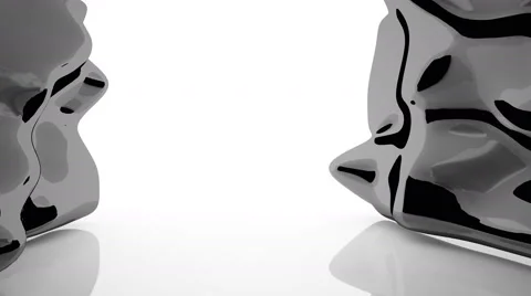Abstract interior with glossy black sculpture. Stock Footage 63328816