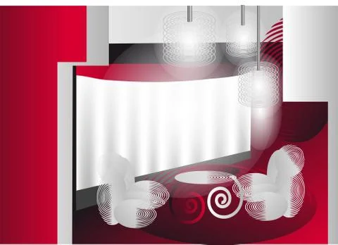 Abstract interior. Stock Illustration