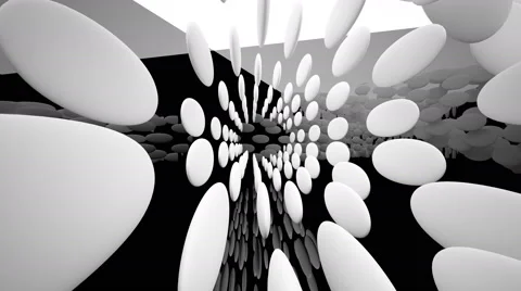 Abstract interior with white sculpture. Видео 65485071