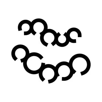 Abstract interlocking circles creating minimalist geometric pattern Stock Illustration