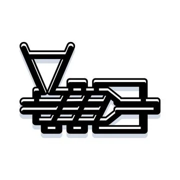 Abstract interlocking pattern forming a complex structure イラスト素材