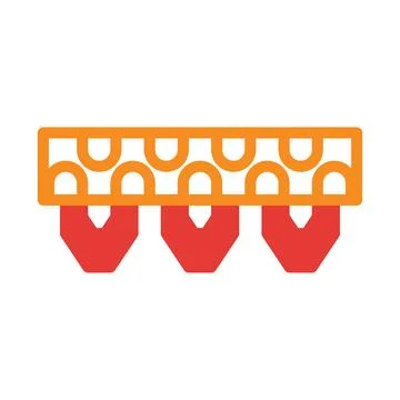 Abstract Interlocking Shapes Graphic Design Stock Illustration