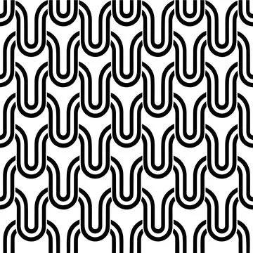 Abstract interlocking shapes seamless pattern Illustrazione stock